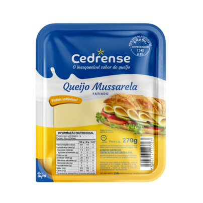Mussarela Fatiada Cedrense (270g)